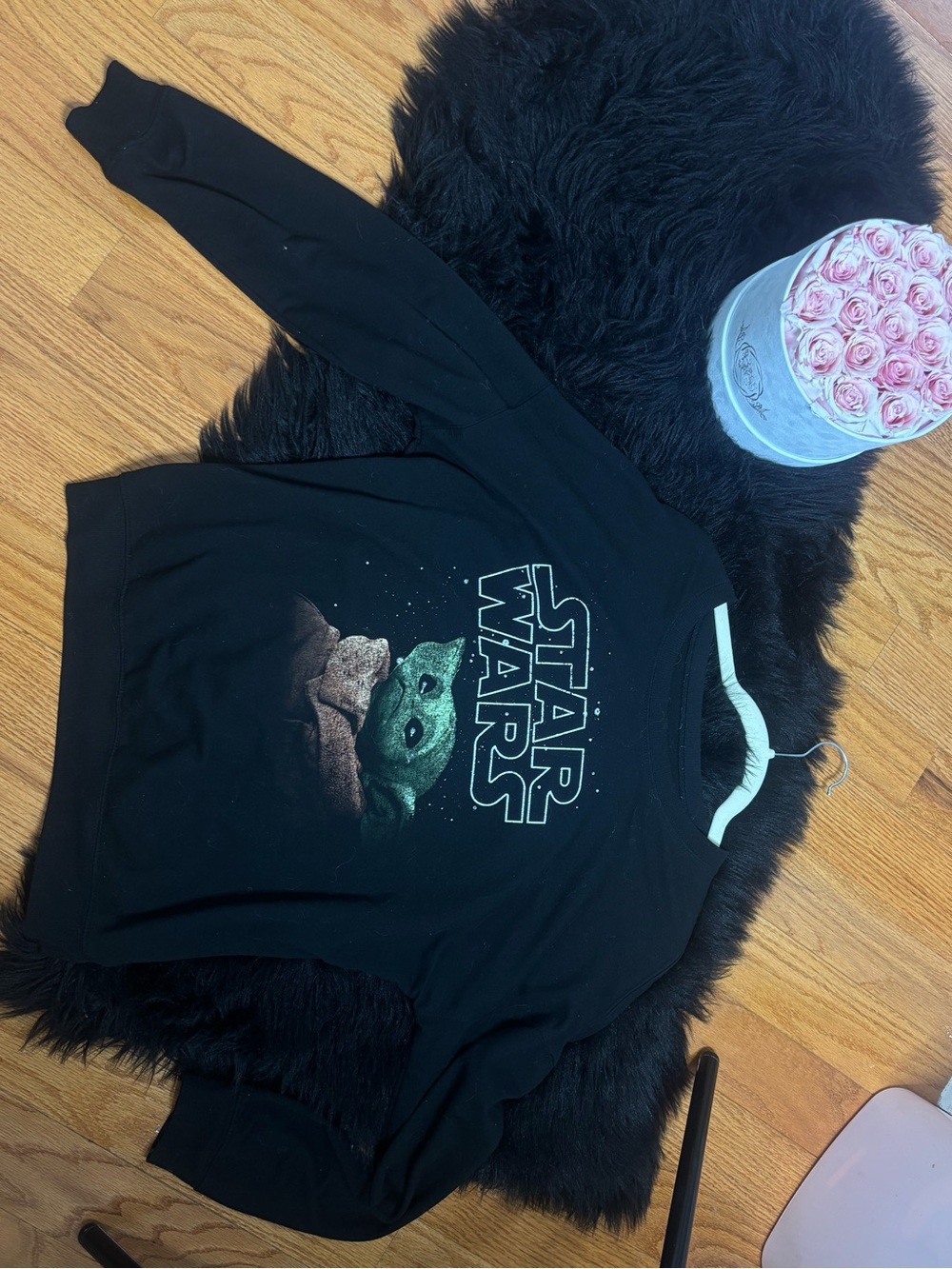 Star Wars Black Sweater with Grogu Graphic